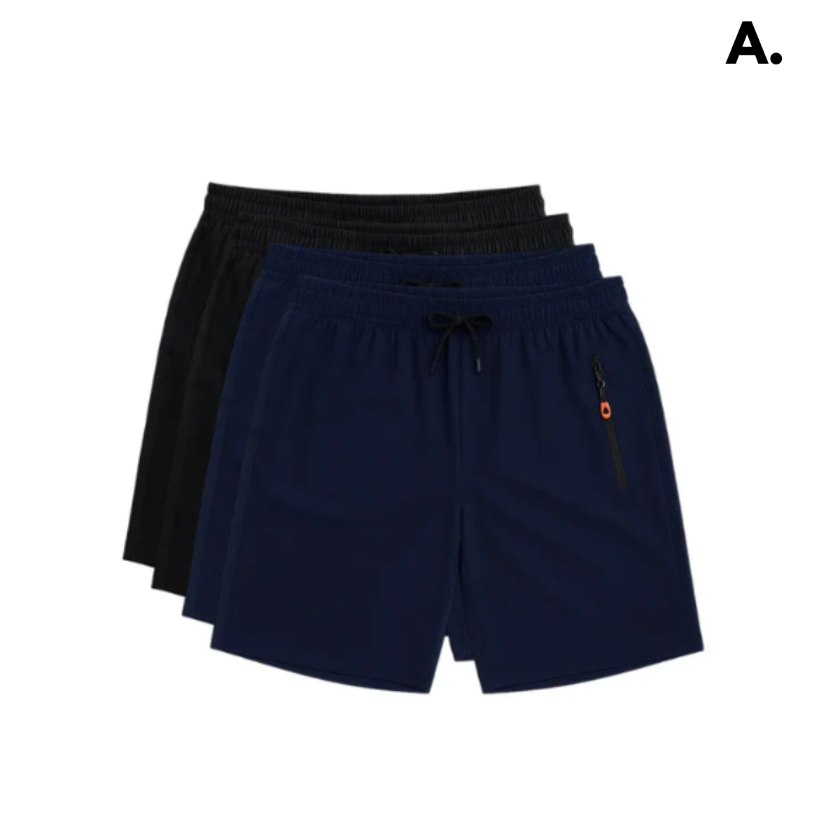 [Leve 4, Pague Só 2] Bermudas Dry Fit Premium Secagem rápida, Bolso com Zíper e Ajuste Anatômico + FRETE GRÁTIS