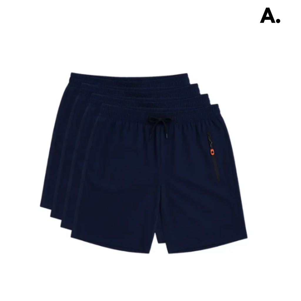 [Leve 4, Pague Só 2] Bermudas Dry Fit Premium Secagem rápida, Bolso com Zíper e Ajuste Anatômico + FRETE GRÁTIS