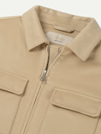 Beige City Bomber Jacket