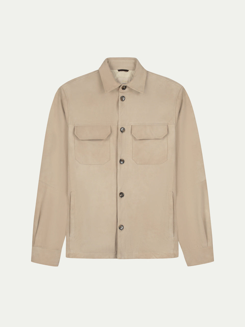 Light Beige Suede Overshirt