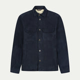Navy Suede Overshirt