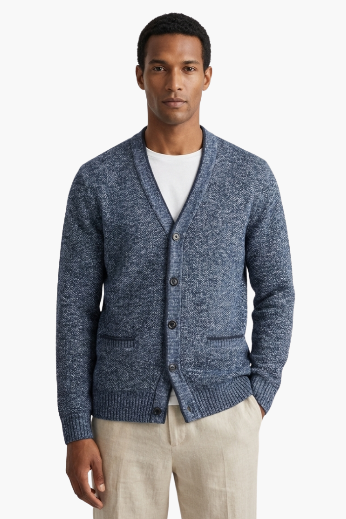 Cardigan Masculino em Lã