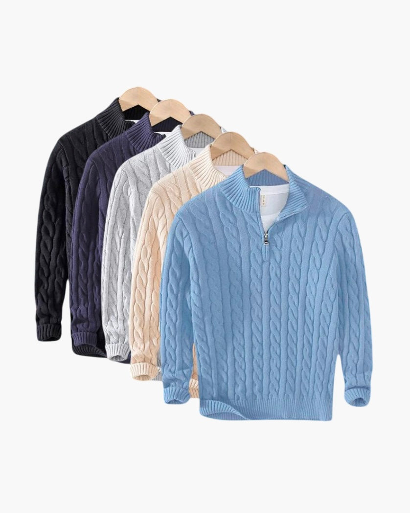 Kit 5 Suéteres Masculinos Torino Cable