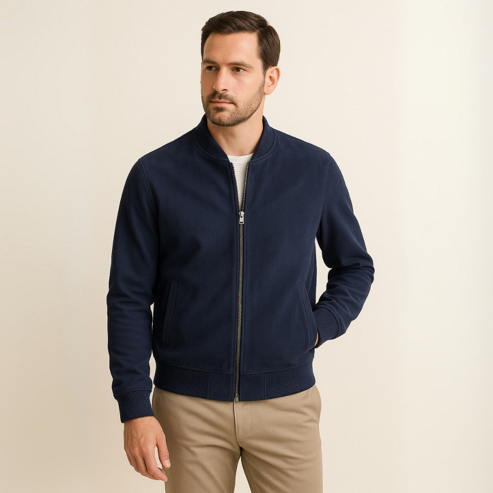 Jaqueta Masculina de Suede Old Money Renoir