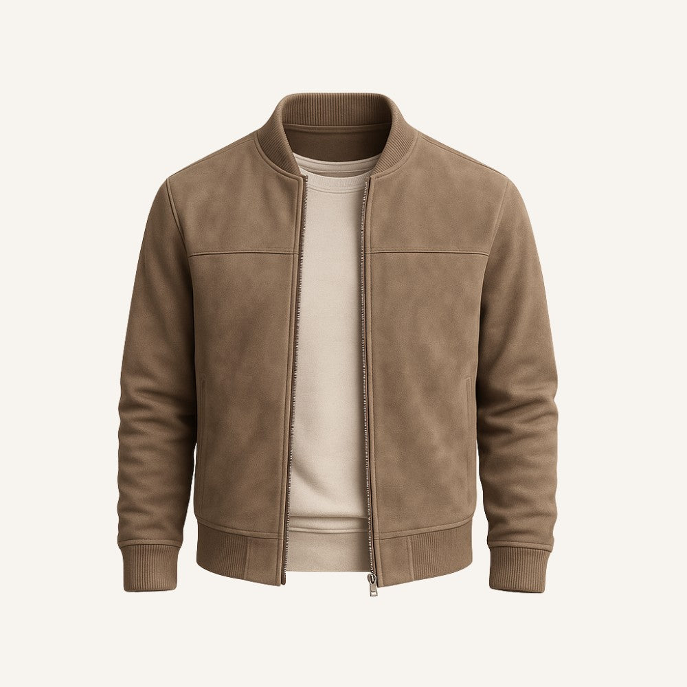 Jaqueta Masculina de Suede Old Money Renoir