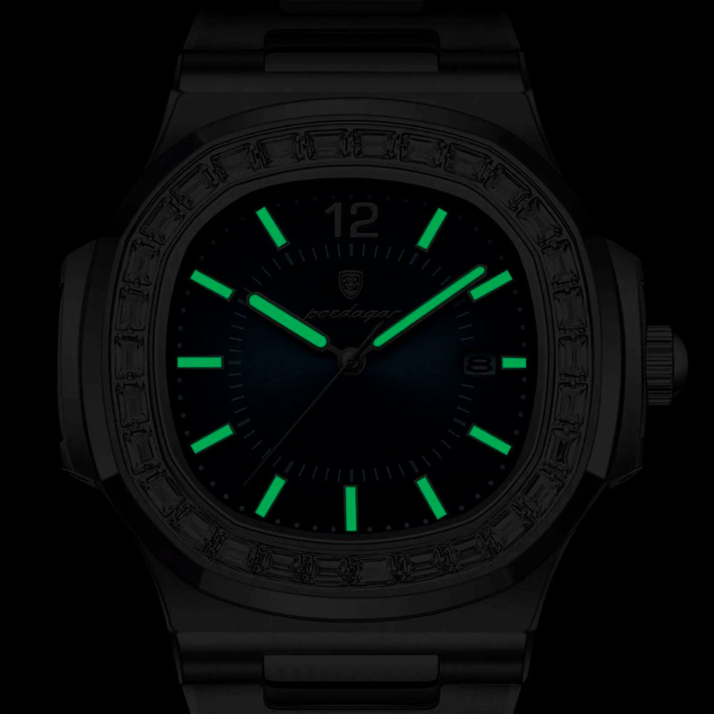 Relógio Masculino Cravejado Marenzzo Spectre