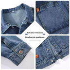 Jaqueta Jeans Masculina Marenzzo Loose Fit Resistente