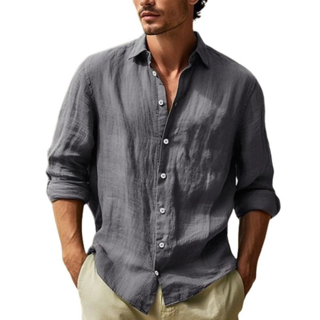 Camisa Masculina Marenzzo Manga Longa Algodão
