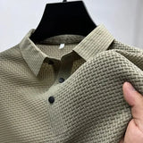 Polo Masculina Marenzzo em Malha de Seda Oca Slim