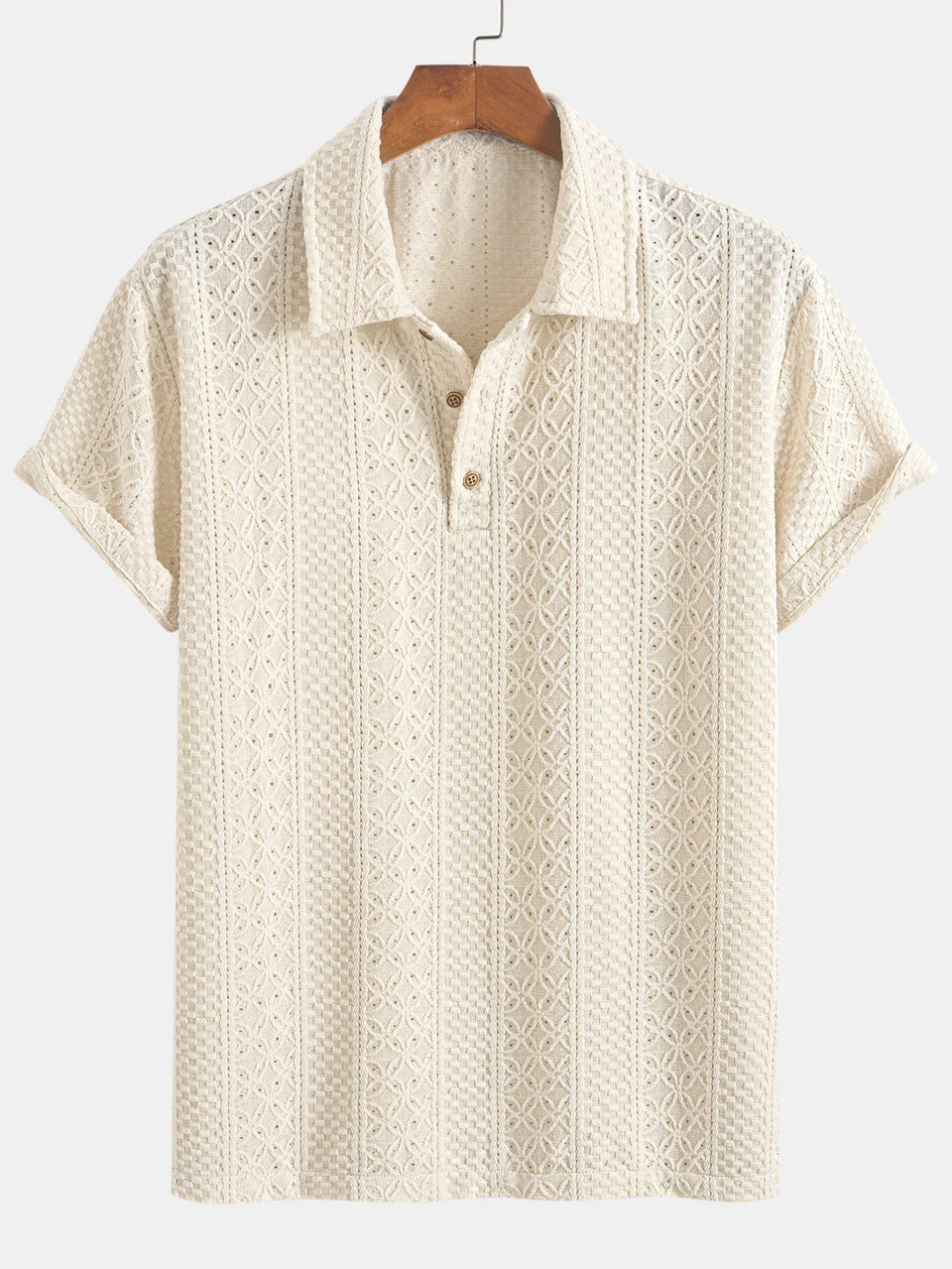 Polo Masculina Elástica Texturizada Marenzzo