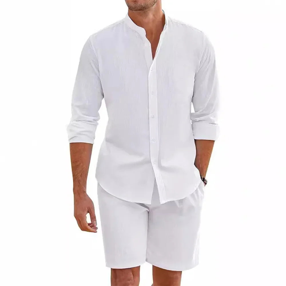 Conjunto Masculino Marenzzo Praia - Camisa e Shorts