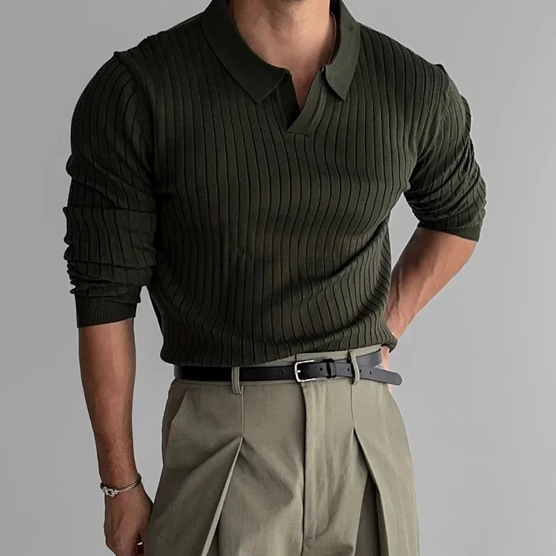 Camisa Masculina Tricot Slim Marenzzo