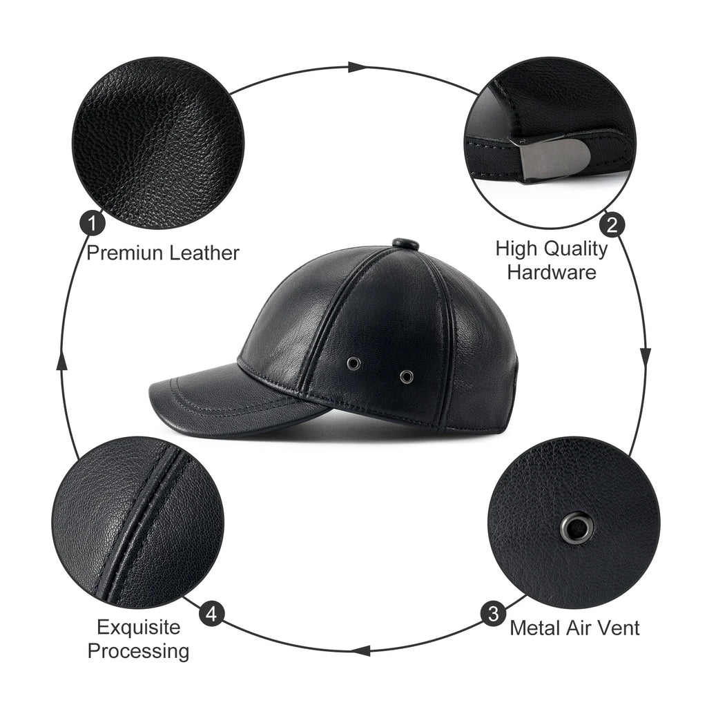 Boné Marenzzo Leather Baseball