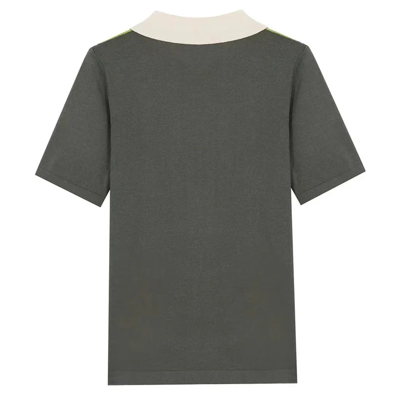 Polo Masculina Marenzzo em Malha Retrô com Botões