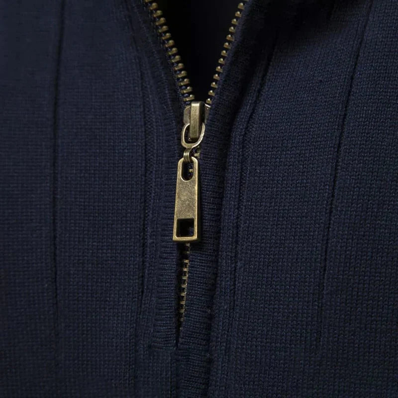 Suéter Masculino Gola Alta com Zíper Verri