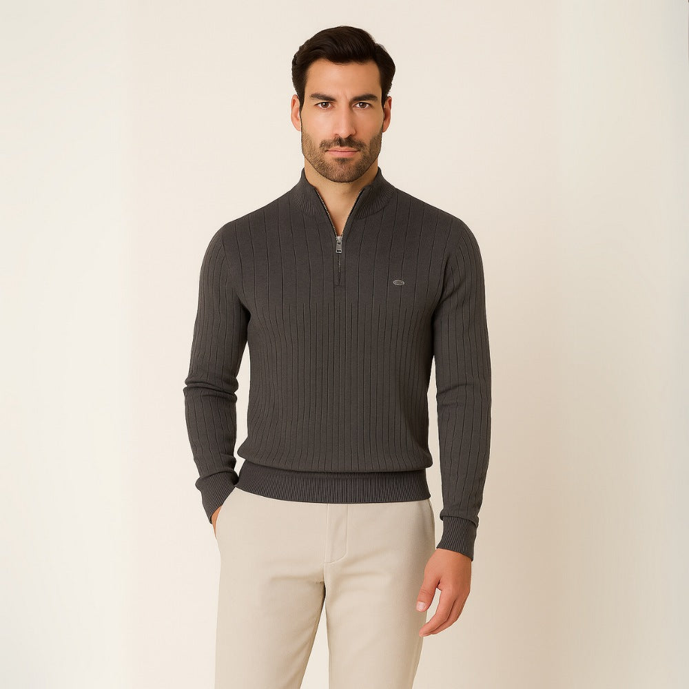 Suéter Masculino Gola Alta com Zíper Verri