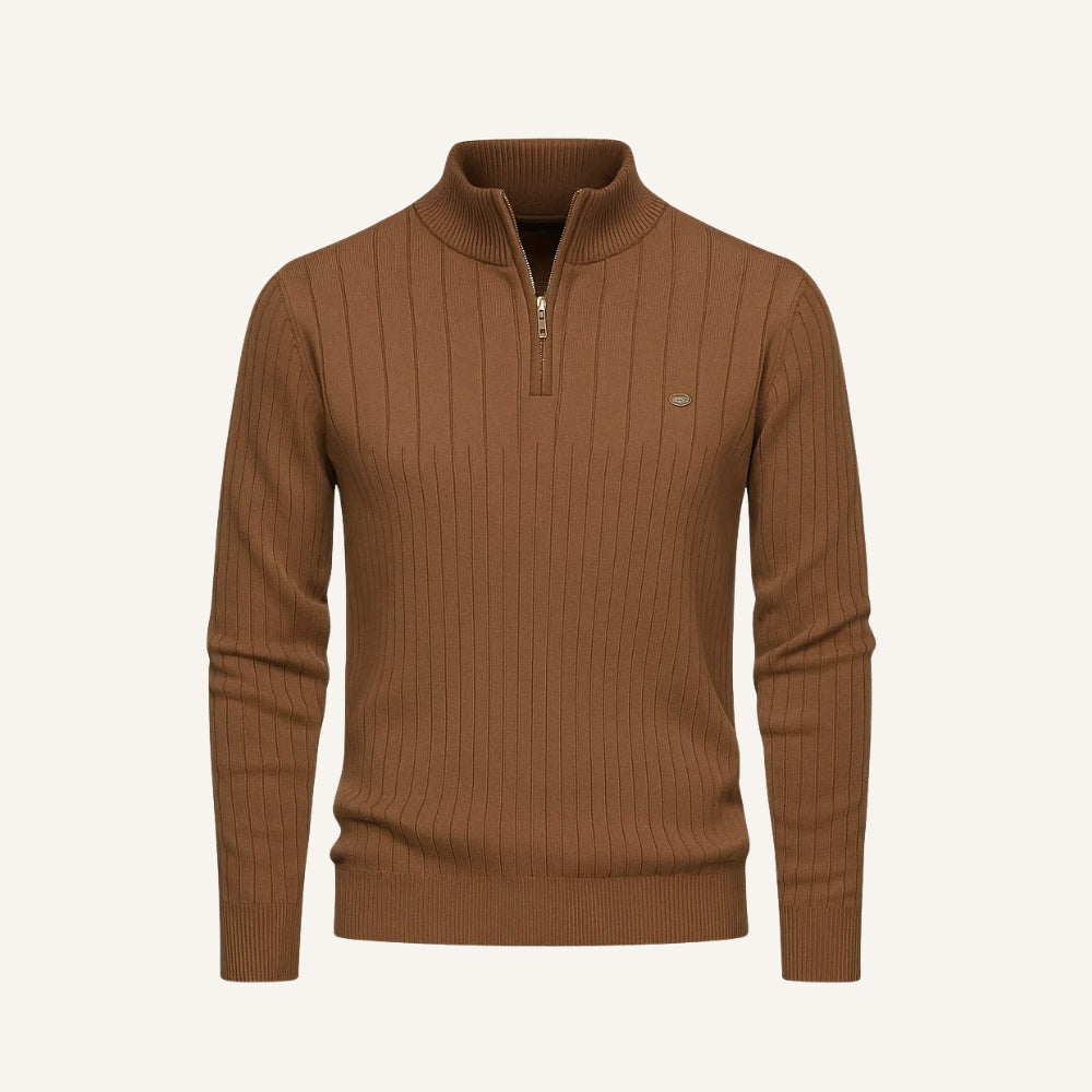 Suéter Masculino Gola Alta com Zíper Verri