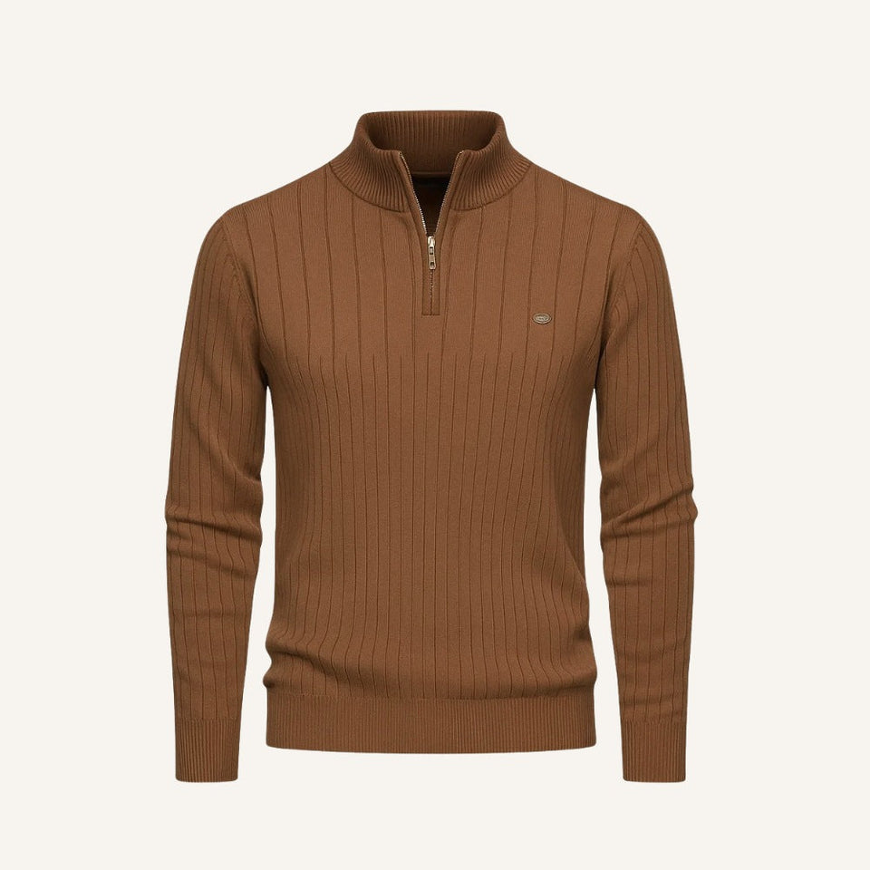 Suéter Masculino Gola Alta com Zíper Verri