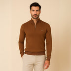 Suéter Masculino Gola Alta com Zíper Verri