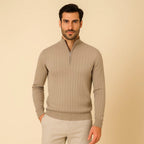 Suéter Masculino Gola Alta com Zíper Verri