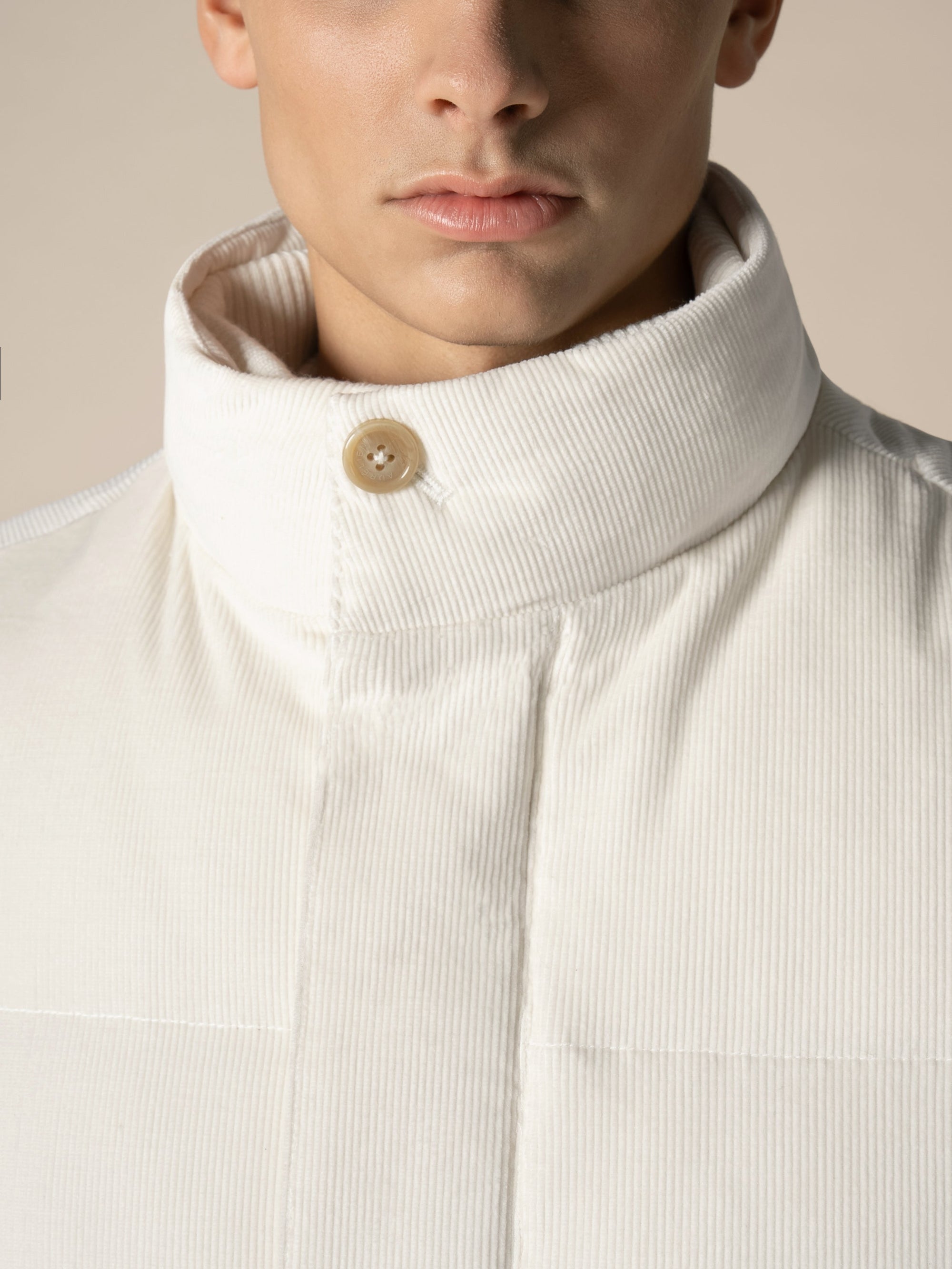 Ivory Corduroy AUR1 Body Warmer
