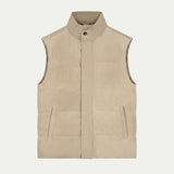 Light Beige Suede AUR1 Body Warmer
